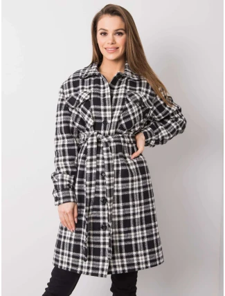 Dámský kabát LK EN 508342 1.67 černobílý Dámský kabát LK EN 508342 1.67 černobílý