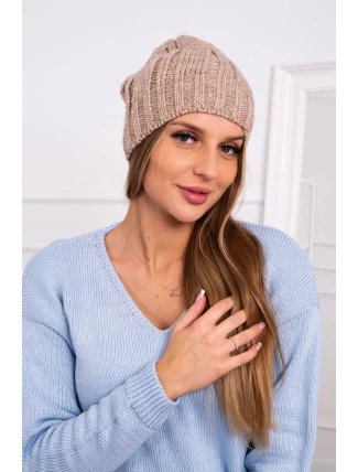 Fleecová čepice Ida K320 tmavě béžová