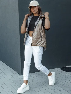 Dámská prošívaná vesta ICONVEST camel FashionStreet TY4433