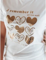 Dámské tričko se srdcem LOVETIK bílé FashionStreet RY2735