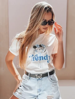 Dámské tričko s potiskem TRENDY BUNNY bílé FashionStreet RY2906
