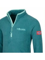 Fleecová mikina pro holky/chlapce se zipem Trollkids Kids Nordland Half Zip zelená (707-332)