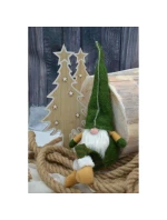 DEKORATIVNÍ TRPASLÍK 30+15CM ZELENÝ