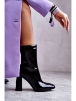 Dámské lakované kozačky Černé Margit Dámské lakované kozačky Černé Margit