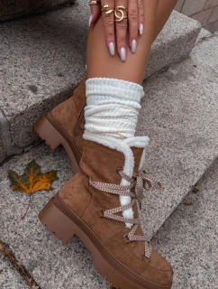 Dámské sněhule s kožíškem Camel Irmara