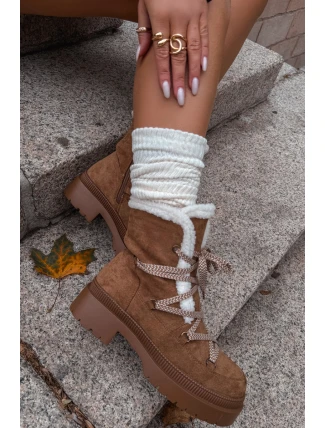 Dámské sněhule s kožíškem Camel Irmara Dámské sněhule s kožíškem Camel Irmara