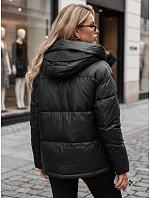 Dámská zimní prošívaná bunda s kapucí, černá, FashionStreet TY5966