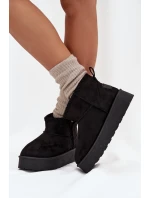 Dámské Sněhule Na Platformě S Prošitím Big Star SS274128 Černé