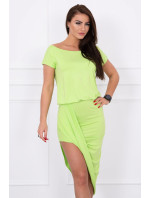 Asymetrické šaty zelené