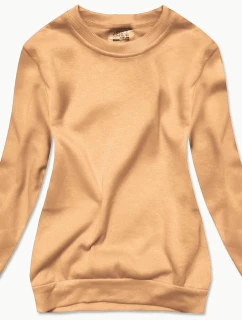 Dámská tepláková mikina v barvě nude se stahovacími lemy (W01-160)