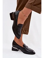 Dámské polobotky na klocku Vinceza 58625 Černé