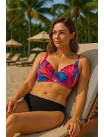 Dvoudílné plavky S937 V1MI9 Marmaris9 růžovo-černé - Self