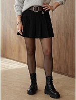 Dámské kšiltové kalhoty z manšestru s páskem, černé, FashionStreet SY0603 Dámské kšiltové kalhoty z manšestru s páskem, černé, FashionStreet SY0603