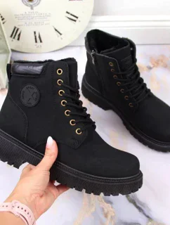 Zateplené trapery se zipem NEWS W EVE364A černá