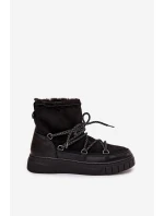 Dámské sněhule Isalisse se šněrováním – černé Dámské sněhule Isalisse se šněrováním – černé