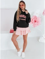 Dámská oversize mikina PARISSIA černá FashionStreet BY1453 Dámská oversize mikina PARISSIA černá FashionStreet BY1453