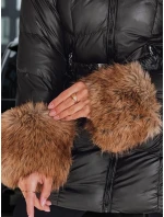 Dámská zimní prošívaná bunda s kapucí černá FashionStreet TY5320