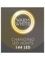 VÁNOČNÍ STROMEK SVĚTLA VENKOVNÍ / VNITŘNÍ SVĚTELNÝ ZÁVĚS 144 VEDL 120X120CM S DÁLKOVÝM OVLÁDÁNÍM TEPLÁ BÍLÁ