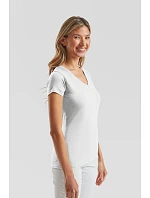 Fruit of the Loom Lady-Fit Iconic 150 V-Neck T Dámské tričko s výstřihem do V 16.1444 fuchsia