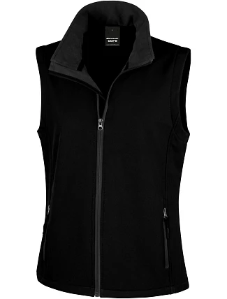 Result R 232F Dámská 2-vrstvá softshell vesta "Printable" 30.232F black/black Result R 232F Dámská 2-vrstvá softshell vesta "Printable" 30.232F black/black