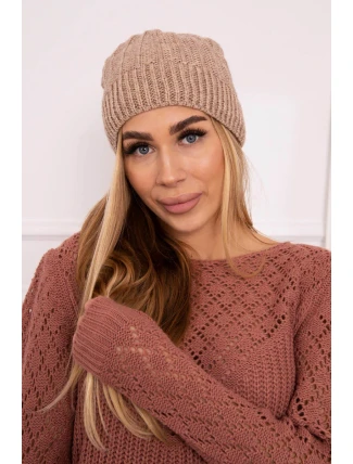 Fleecová čepice Anna K238 tmavě béžová Fleecová čepice Anna K238 tmavě béžová
