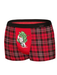 Pánské boxerky Penguin 007/66 Červeno-černá - Cornette