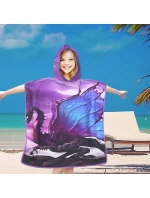 PončoBavlněné světové dětské plážové pončo s kapucí 60x60