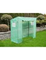SKLENĚNÁ SKŘÍŇ PRO ZAHRADNÍ TOMATOPY 200x77x168-150CM PE ZELENÁ