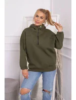 Khaki mikina s kapucí Khaki mikina s kapucí