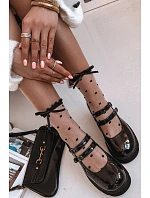 Lakované dámské polobotky na podpatku s pásky Kamira