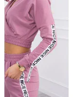 Sada s ozdobnými stuhami tmavě růžová