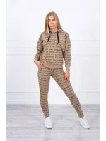 Sada s potiskem v barvě camel Sada s potiskem v barvě camel