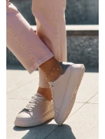 Dámské Tenisky Z Eko Kůže Big Star RR274259 Béžové