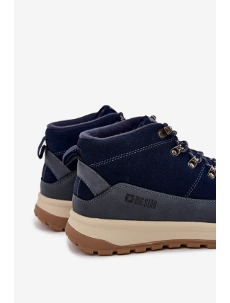 Pánské zateplené trekingové boty Big Star – tmavě modré Pánské zateplené trekingové boty Big Star – tmavě modré