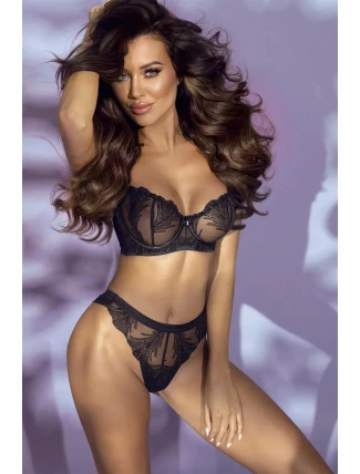 Dámské sexy tanga V-10738 String Černá - Axami