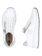 Dámské kožené polobotky bílé Rieker N6508-80 Dámské kožené polobotky bílé Rieker N6508-80