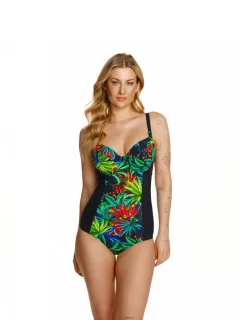Dámské jednodílné plavky Parrot / 194534 Černá mix - LupoLine