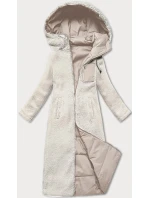 Světle béžová oboustranná zimní bunda s mechovitou kožešinou J Style (16M9167-280) Světle béžová oboustranná zimní bunda s mechovitou kožešinou J Style (16M9167-280)