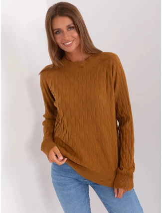 Dámský svetr AT SW 2326.37X Světle hnědá - FPrice