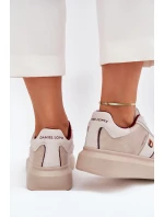 Dámské Kožené Tenisky Na Platformě Daniel Lopez Just Dare SS2D4003 Béžové