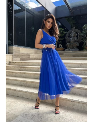 Dámské večerní šaty 268 kr. modř - Bicotone