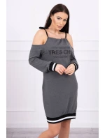 Šaty Tres Chic v grafitové barvě Šaty Tres Chic v grafitové barvě