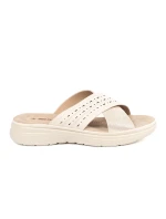 Klasické Jasnobeżowy  nazouváky dámské platforma