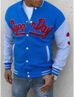 Pánská modrá mikina na zip FashionStreet BX5447 Pánská modrá mikina na zip FashionStreet BX5447