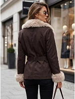 Dámská bunda s odnímatelnou kožešinou, hnědá, FashionStreet TY5851 Dámská bunda s odnímatelnou kožešinou, hnědá, FashionStreet TY5851