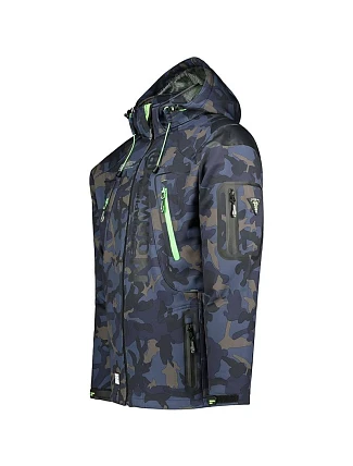 Pánská tmavě modrá softshellová bunda Geographical Norway Techno (WU4549H-GN-NAVY-GREEN) Pánská tmavě modrá softshellová bunda Geographical Norway Techno (WU4549H-GN-NAVY-GREEN)