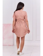 Tmavě meruňkové puntíkované šaty Tmavě meruňkové puntíkované šaty