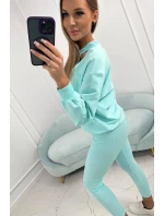 3dílný set mikina + top + legíny mint 3dílný set mikina + top + legíny mint