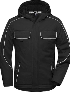 Daiber JN 886 Pracovní softshellová polstrovaná bunda - Solid 02.0886 black