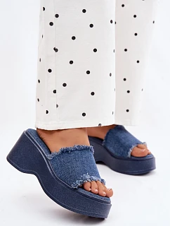 Dámské platformové sandály s džínovým vzorem Virelia